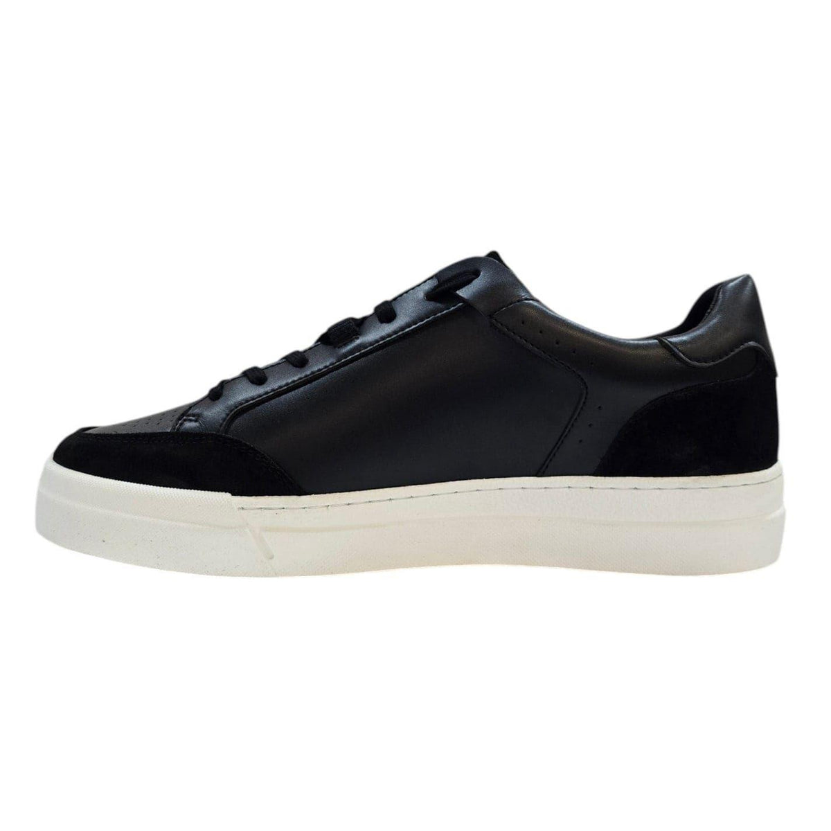 Black-White - Side - Loyalti Mens Braid Trainers