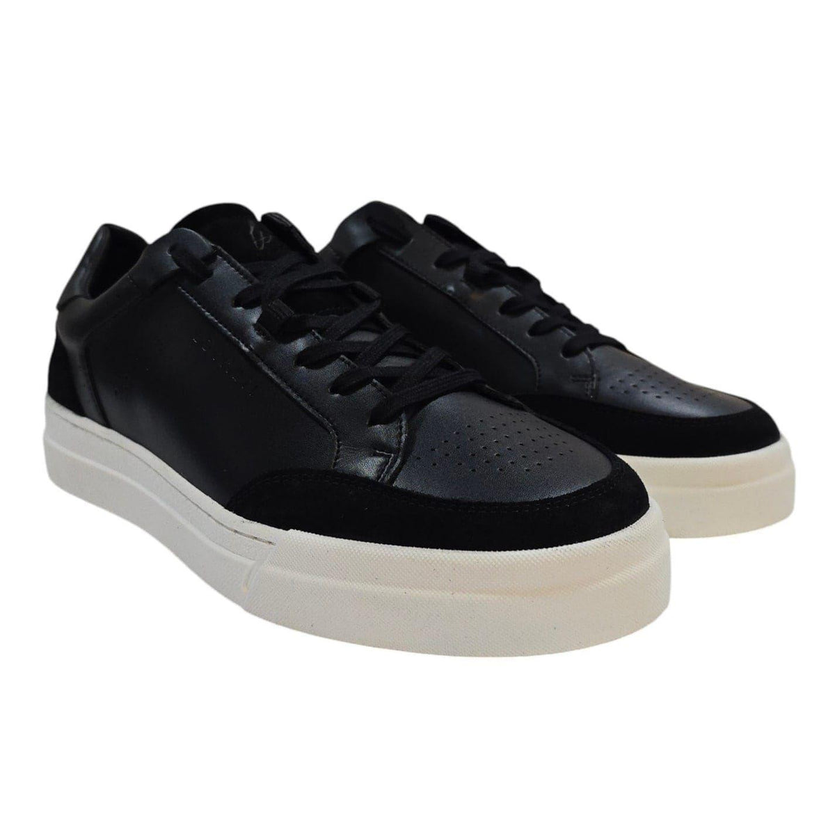 Black-White - Pack Shot - Loyalti Mens Braid Trainers