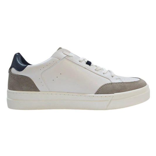 White-Grey-Navy - Front - Loyalti Mens Braid Trainers