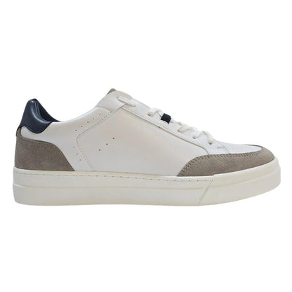 White-Grey-Navy - Front - Loyalti Mens Braid Trainers