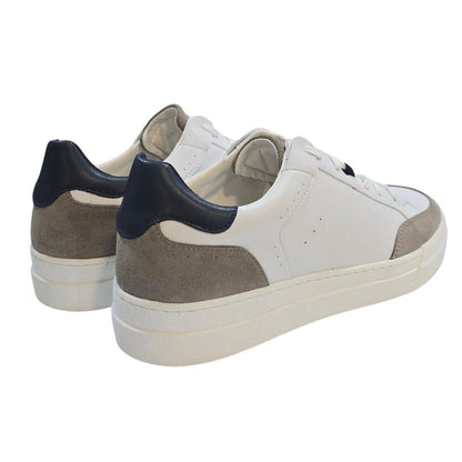 White-Grey-Navy - Back - Loyalti Mens Braid Trainers
