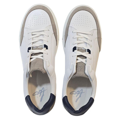White-Grey-Navy - Lifestyle - Loyalti Mens Braid Trainers