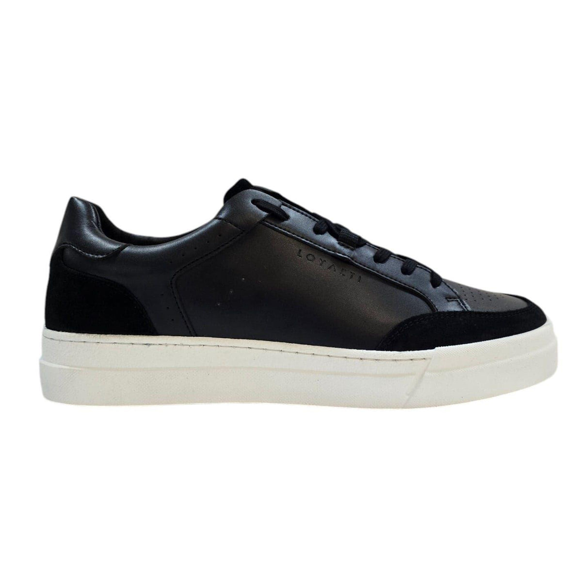 Black-White - Front - Loyalti Mens Braid Trainers
