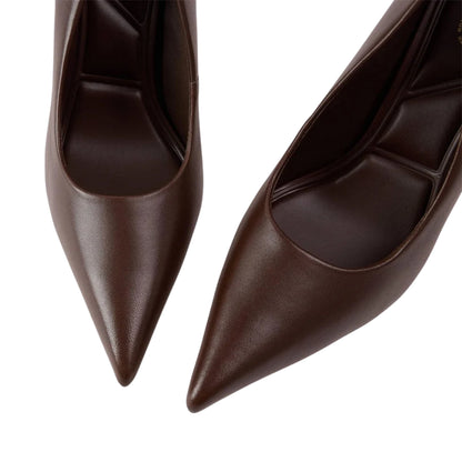 Dark Brown - Lifestyle - Aldo Womens-Ladies Leather Formal High Stiletto Heel Pumps