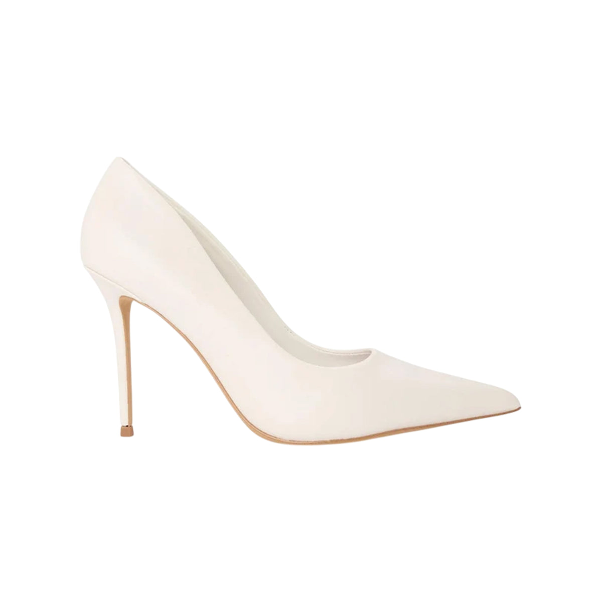 White - Front - Aldo Womens-Ladies Leather Formal High Stiletto Heel Pumps