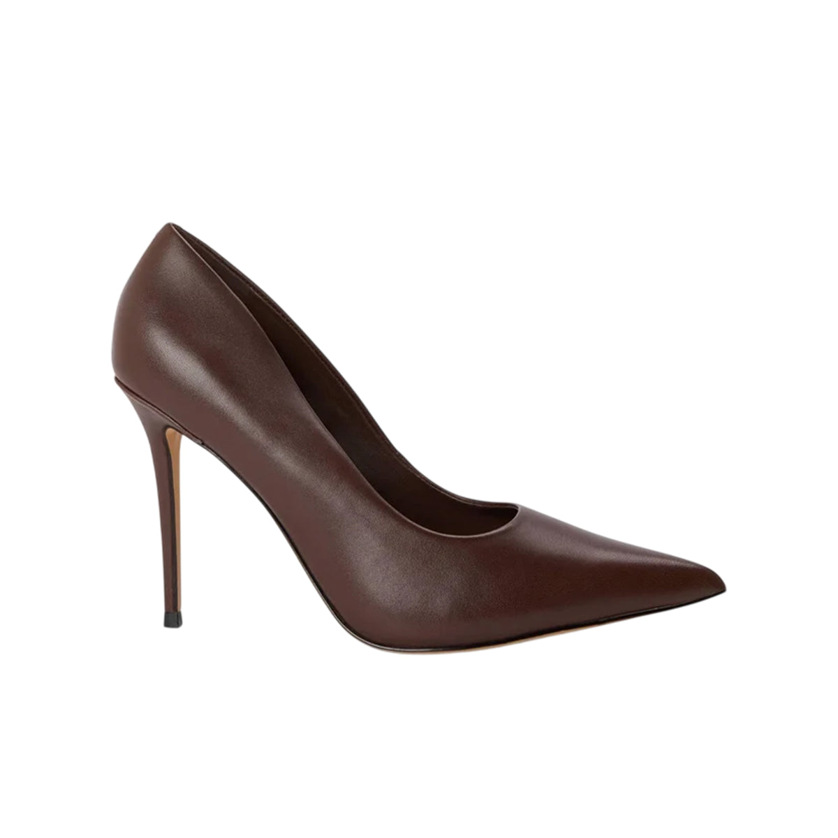 Dark Brown - Front - Aldo Womens-Ladies Leather Formal High Stiletto Heel Pumps