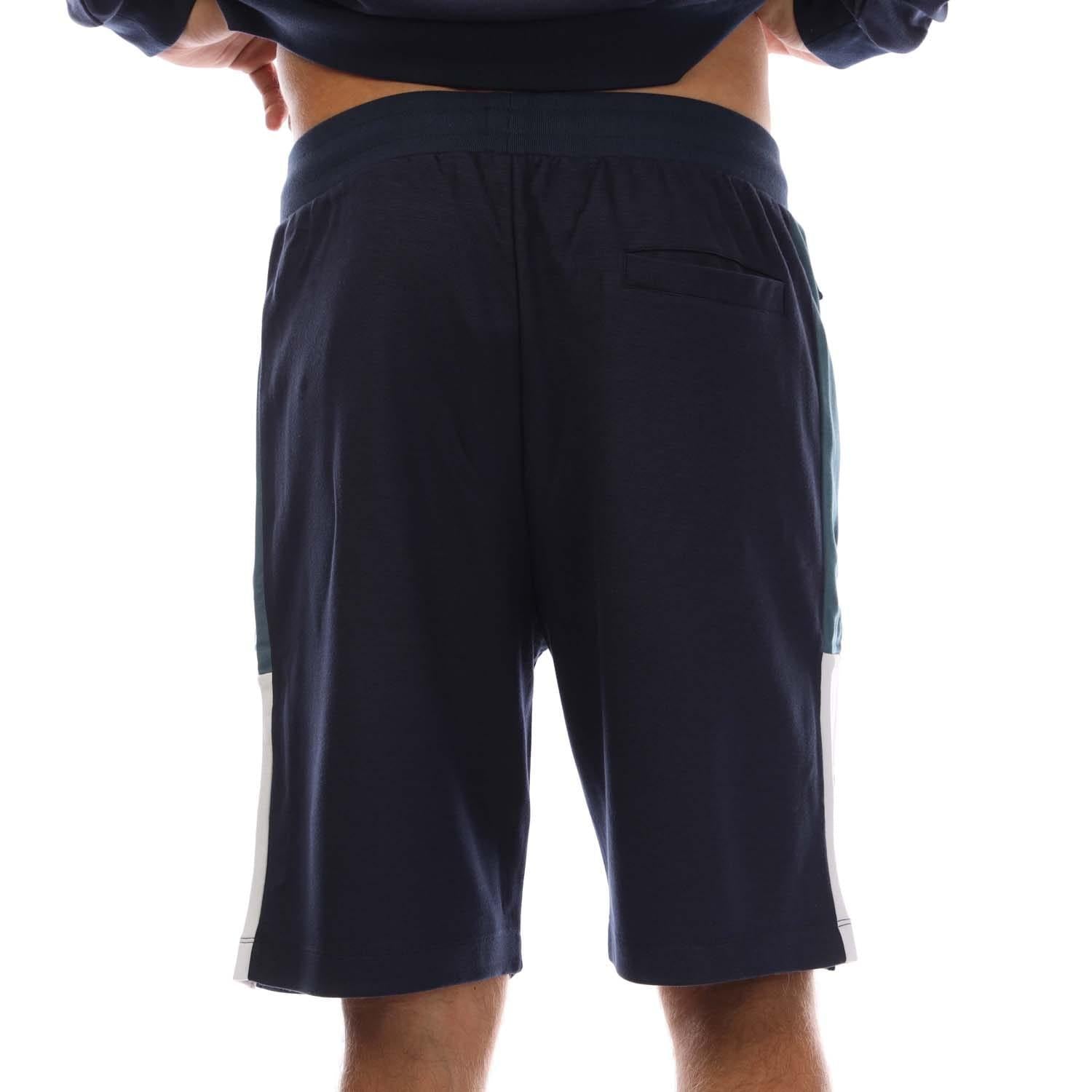 Navy - Back - Lyle & Scott Mens Fly Fleece Casual Shorts