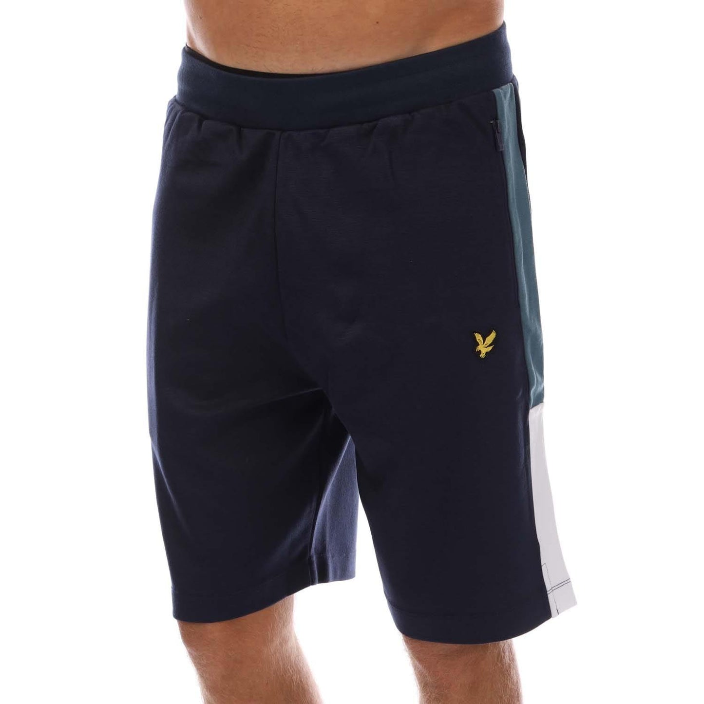 Navy - Front - Lyle & Scott Mens Fly Fleece Casual Shorts