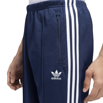 Indigo Blue - Side - Adidas Mens Beckenbauer Logo Slim Tracksuit Bottoms