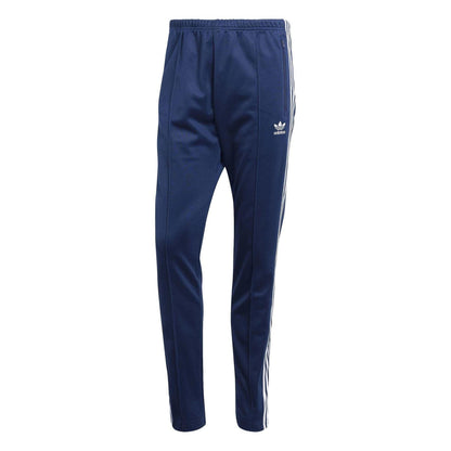 Indigo Blue - Front - Adidas Mens Beckenbauer Logo Slim Tracksuit Bottoms