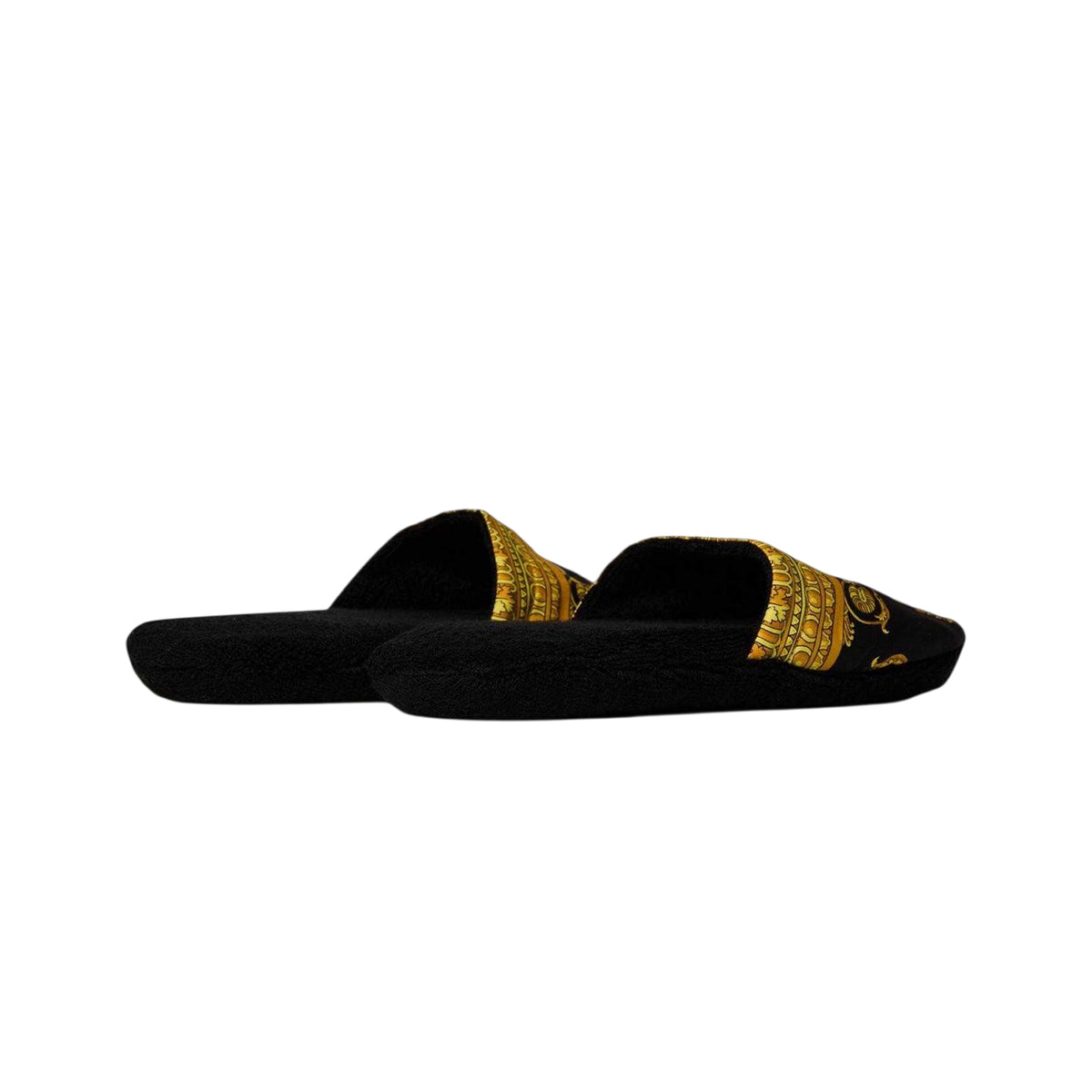 Black-Gold - Back - Versace Unisex Adult Baroque Slippers