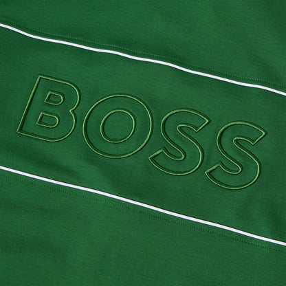 Green - Side - Boss Mens Horizontal Stripe Track Jacket