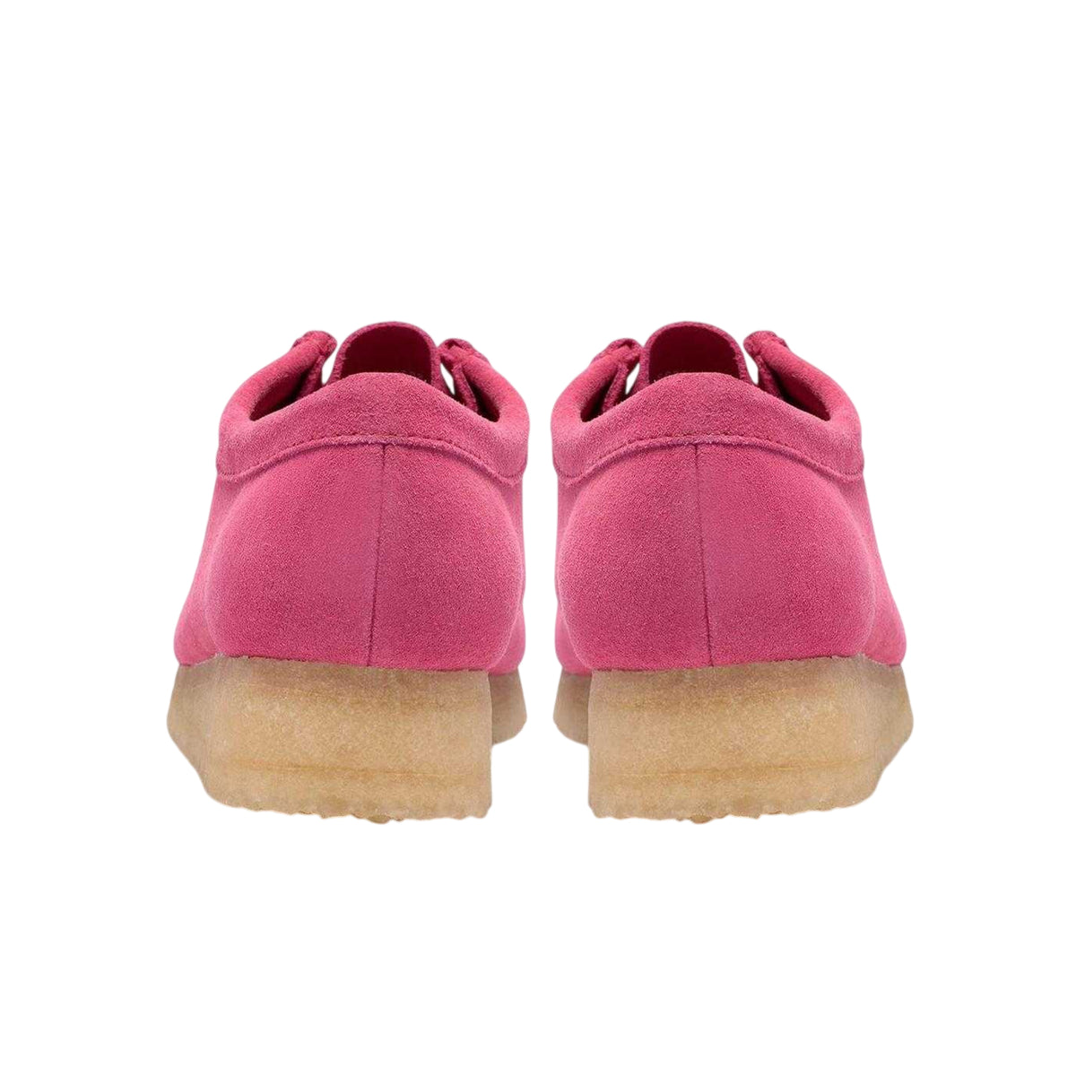 Pink Intense - Back - Clarks Originals Womens-Ladies Wallabee Suede Flat Moccasins