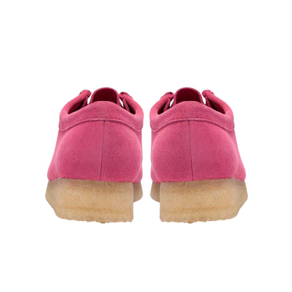 Pink Intense - Back - Clarks Originals Womens-Ladies Wallabee Suede Flat Moccasins