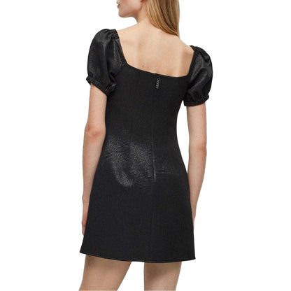 Black - Back - Hugo Womens-Ladies Kuleve-1 Square Neck Dress