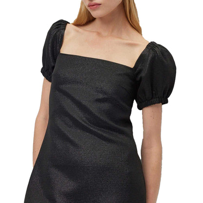 Black - Side - Hugo Womens-Ladies Kuleve-1 Square Neck Dress