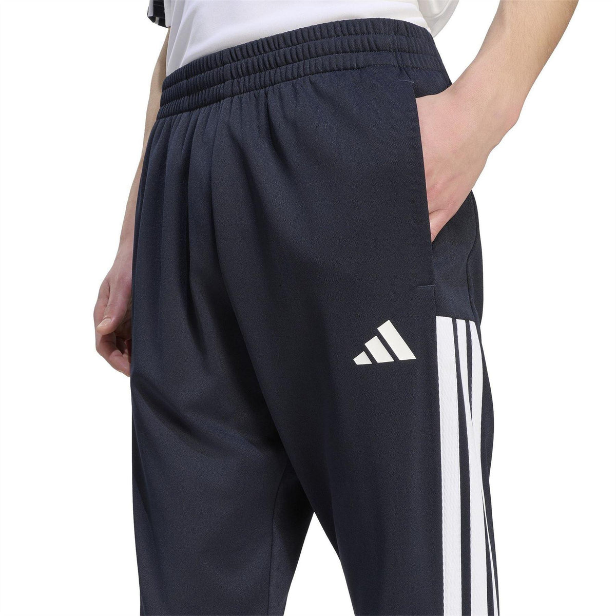 Navy-Red - Side - Adidas Mens Tiro 23 Tracksuit Bottoms