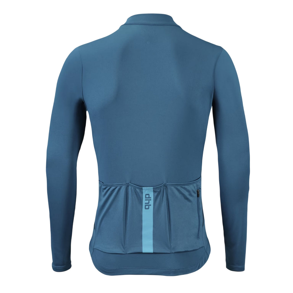 Ink Blue - Back - dhb Mens Blok Lightweight Long-Sleeved Cycling Jersey