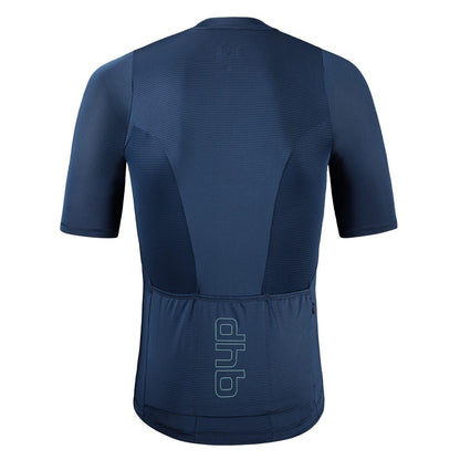 Dark Denim - Back - dhb Mens Tailored Short-Sleeved Cycling Jersey