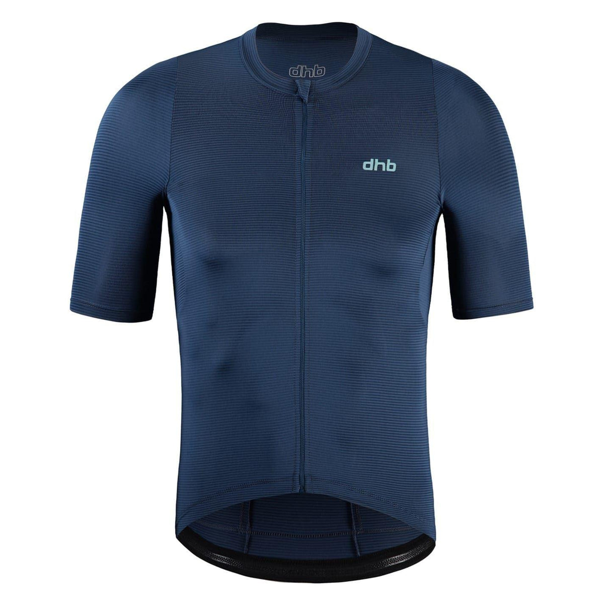 Dark Denim - Front - dhb Mens Tailored Short-Sleeved Cycling Jersey