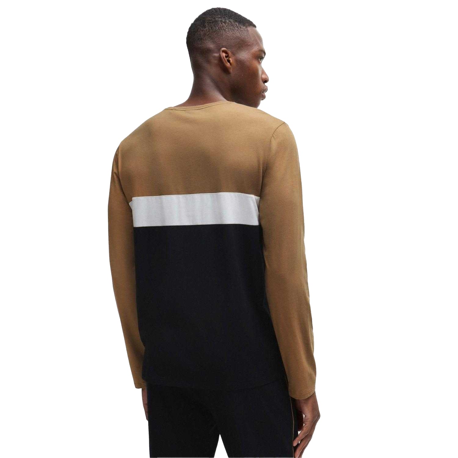 Black - Back - Hugo Boss Mens Logo Long-Sleeved T-Shirt