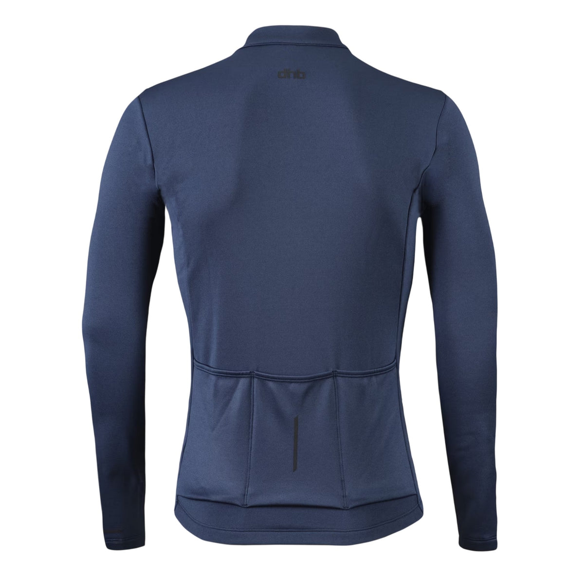 Middle Blue - Back - dhb Mens Blok Thermal Long-Sleeved Cycling Jersey