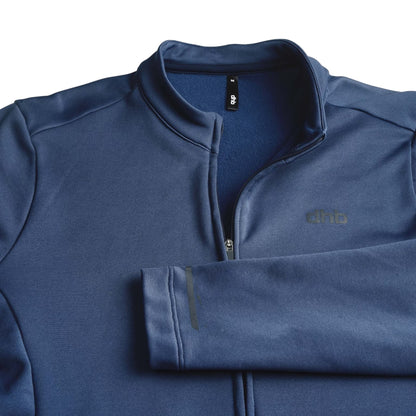 Middle Blue - Pack Shot - dhb Mens Blok Thermal Long-Sleeved Cycling Jersey