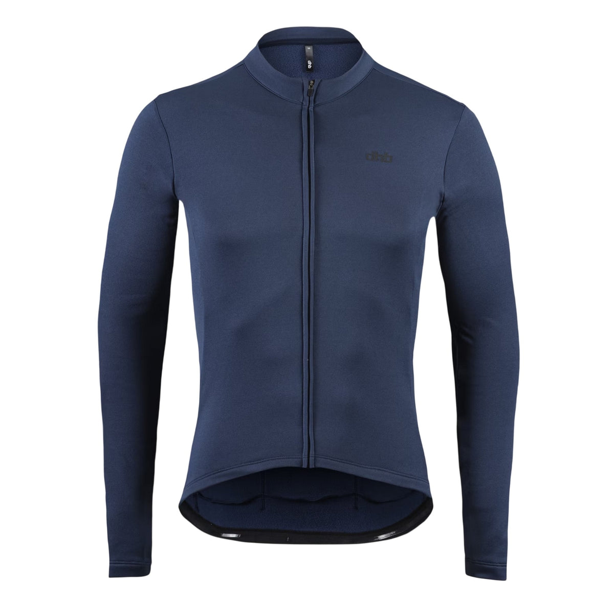 Middle Blue - Front - dhb Mens Blok Thermal Long-Sleeved Cycling Jersey