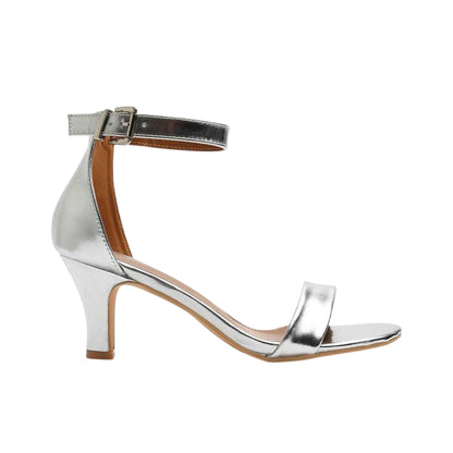 Silver - Front - Where´s That From Womens-Ladies Block Heel Sandals