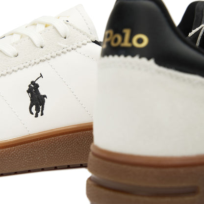 White-Black - Lifestyle - Ralph Lauren Mens Bedford Embroidered Logo Flat Trainers