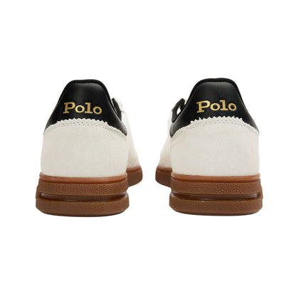 White-Black - Back - Ralph Lauren Mens Bedford Embroidered Logo Flat Trainers