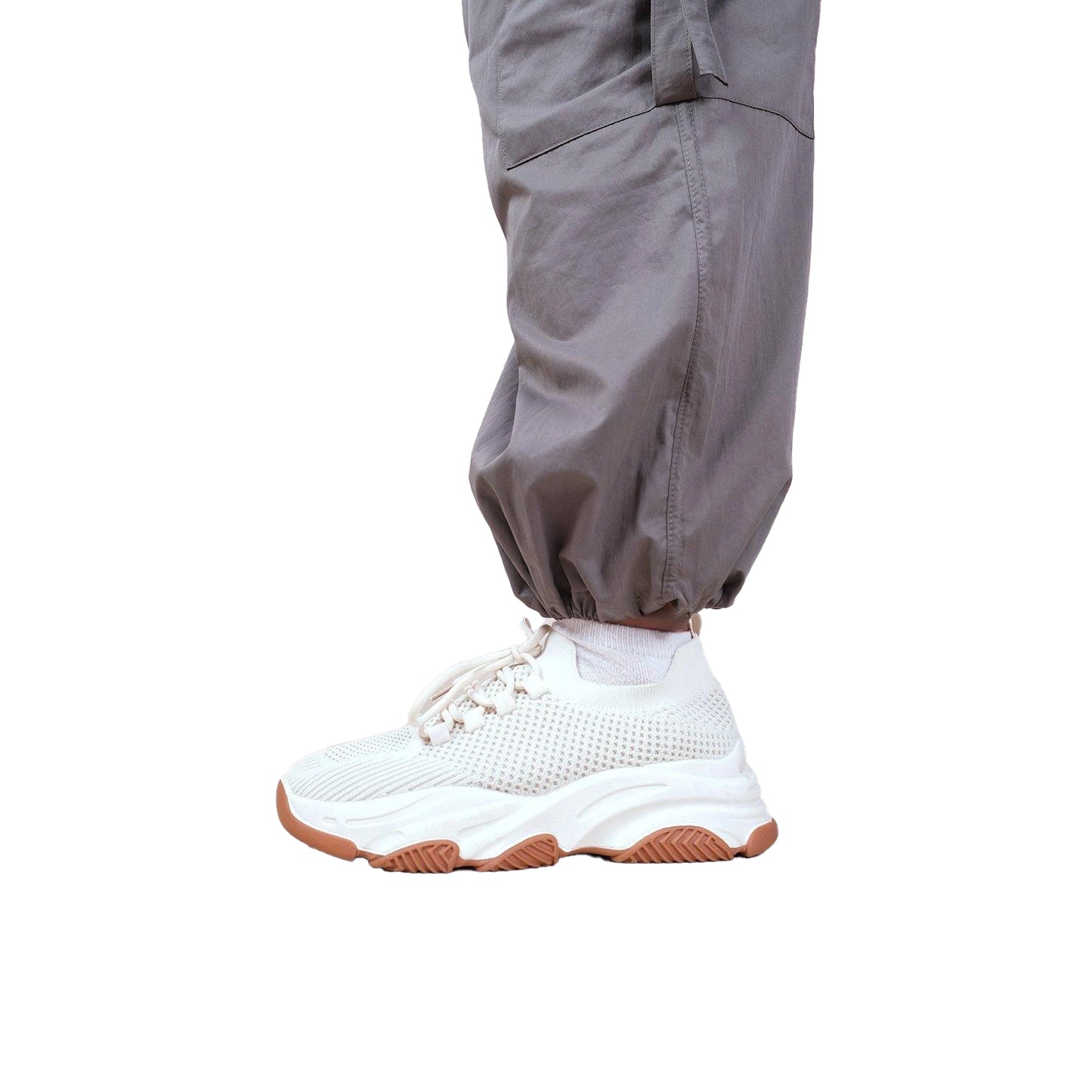Beige - Lifestyle - Where´s That From Womens-Ladies Mesh Lace Up Knitted Trainers