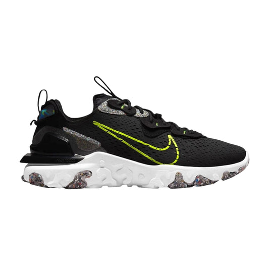 Grey-Volt - Front - Nike Mens Vision Layered Cushioned Trainers