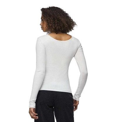 Bright White - Pack Shot - Pieces Womens-Ladies Ribbed Top