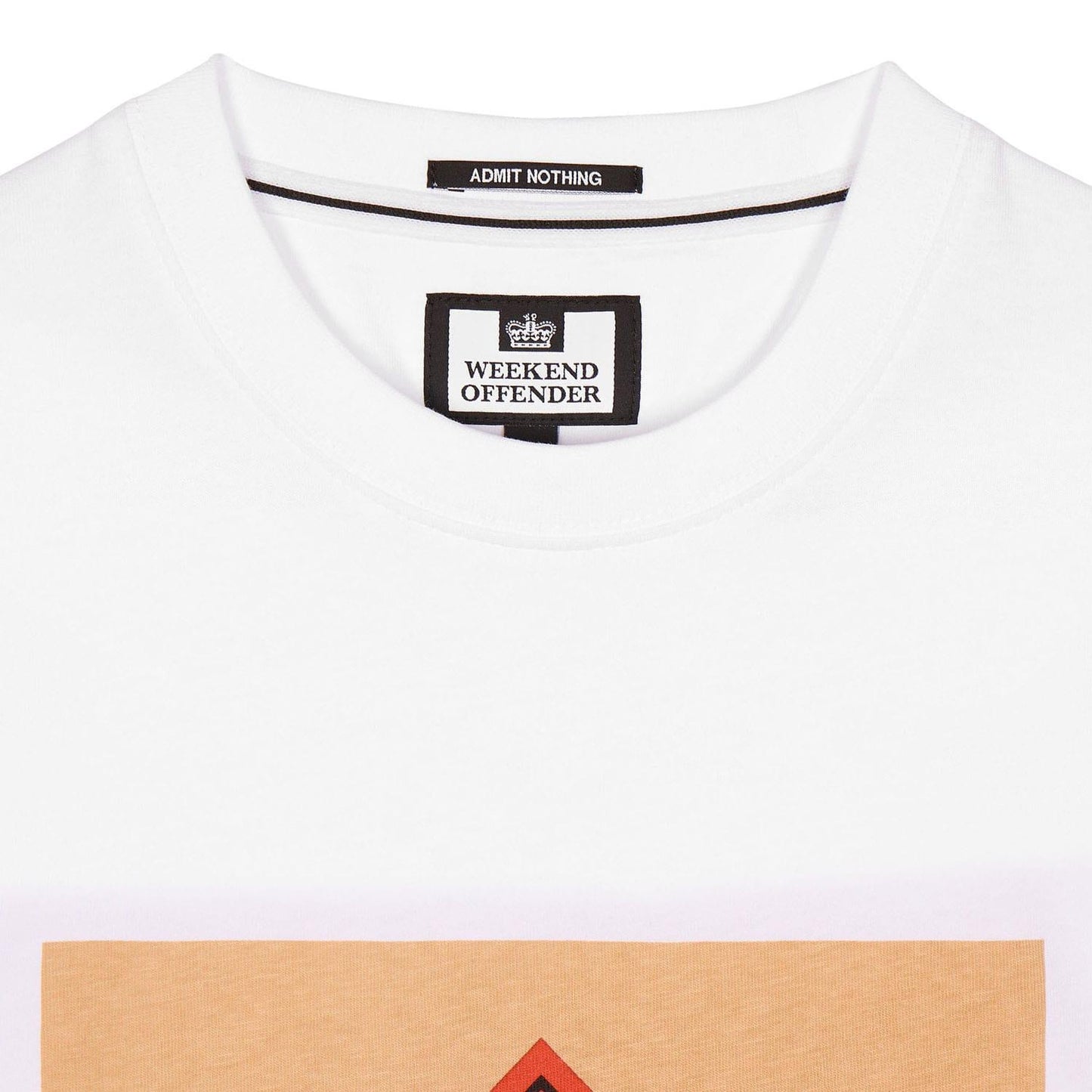 White - Side - Weekend Offender Mens Blue Lines Massive Attack T-Shirt