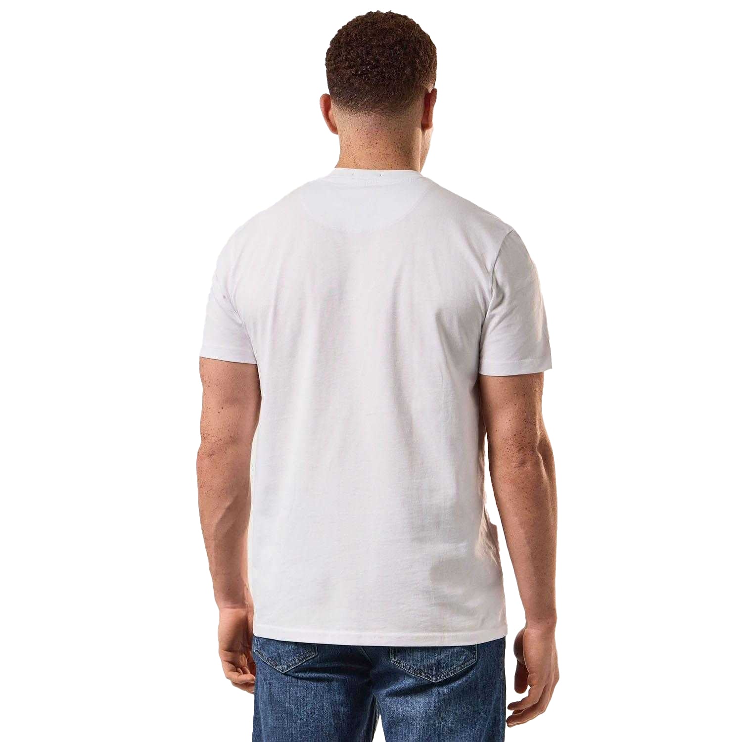 White - Back - Weekend Offender Mens Blue Lines Massive Attack T-Shirt