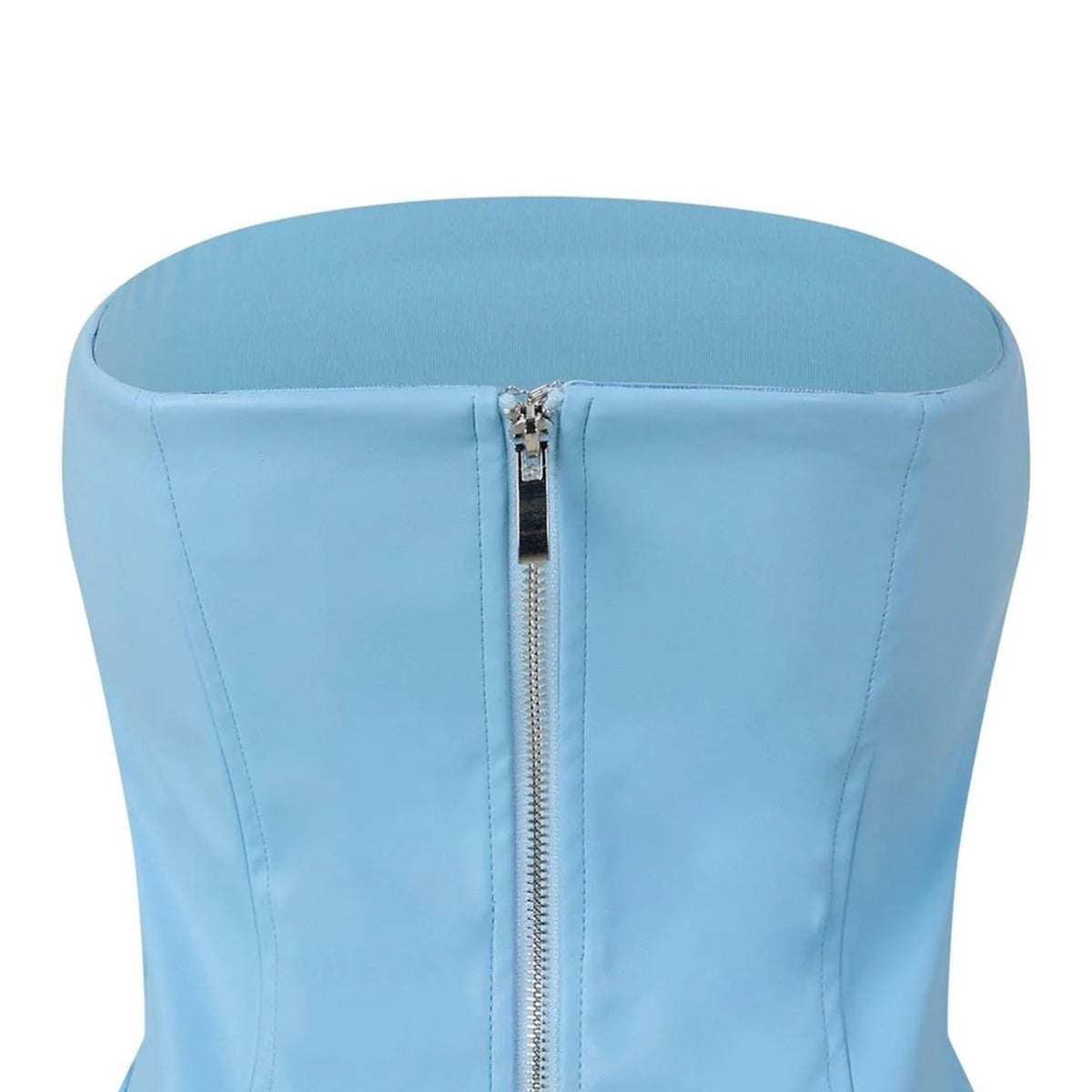 Blue - Lifestyle - AmyLynn Womens-Ladies Metallic Corset Top