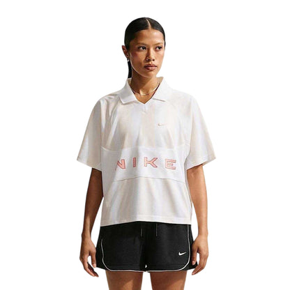 Chalk-White - Side - Nike Womens-Ladies Crop Top