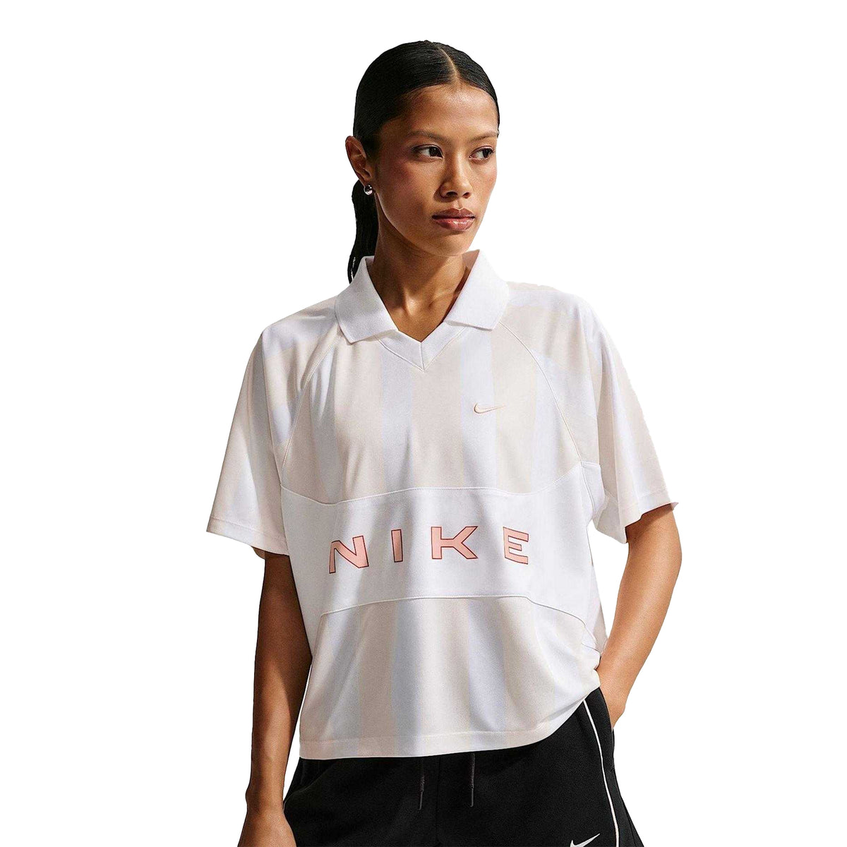 Chalk-White - Front - Nike Womens-Ladies Crop Top