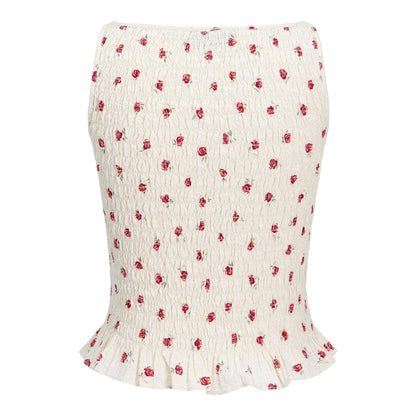 Vanilla Ice - Back - JJXX Womens-Ladies Rose Peplum Tank Top
