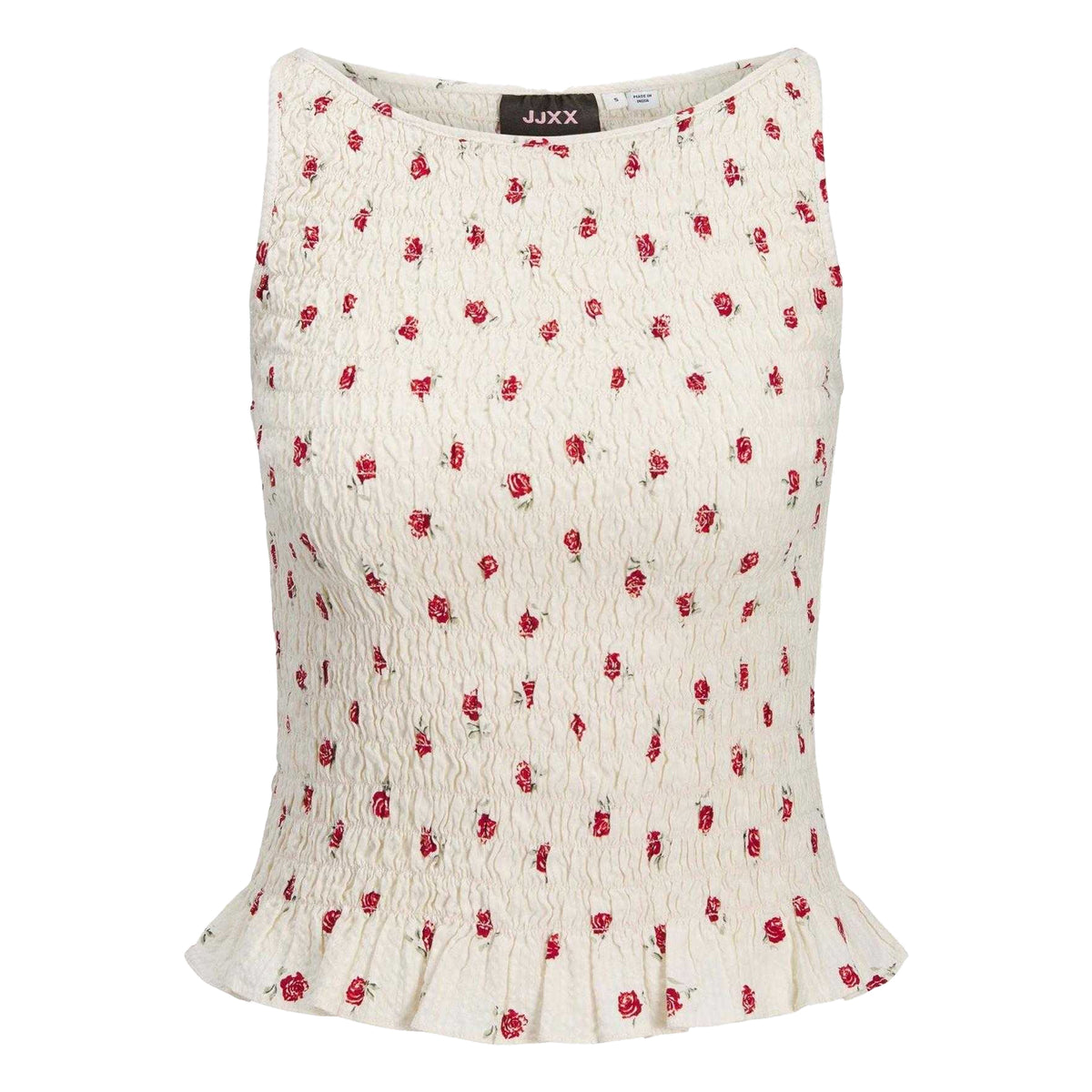 Vanilla Ice - Front - JJXX Womens-Ladies Rose Peplum Tank Top
