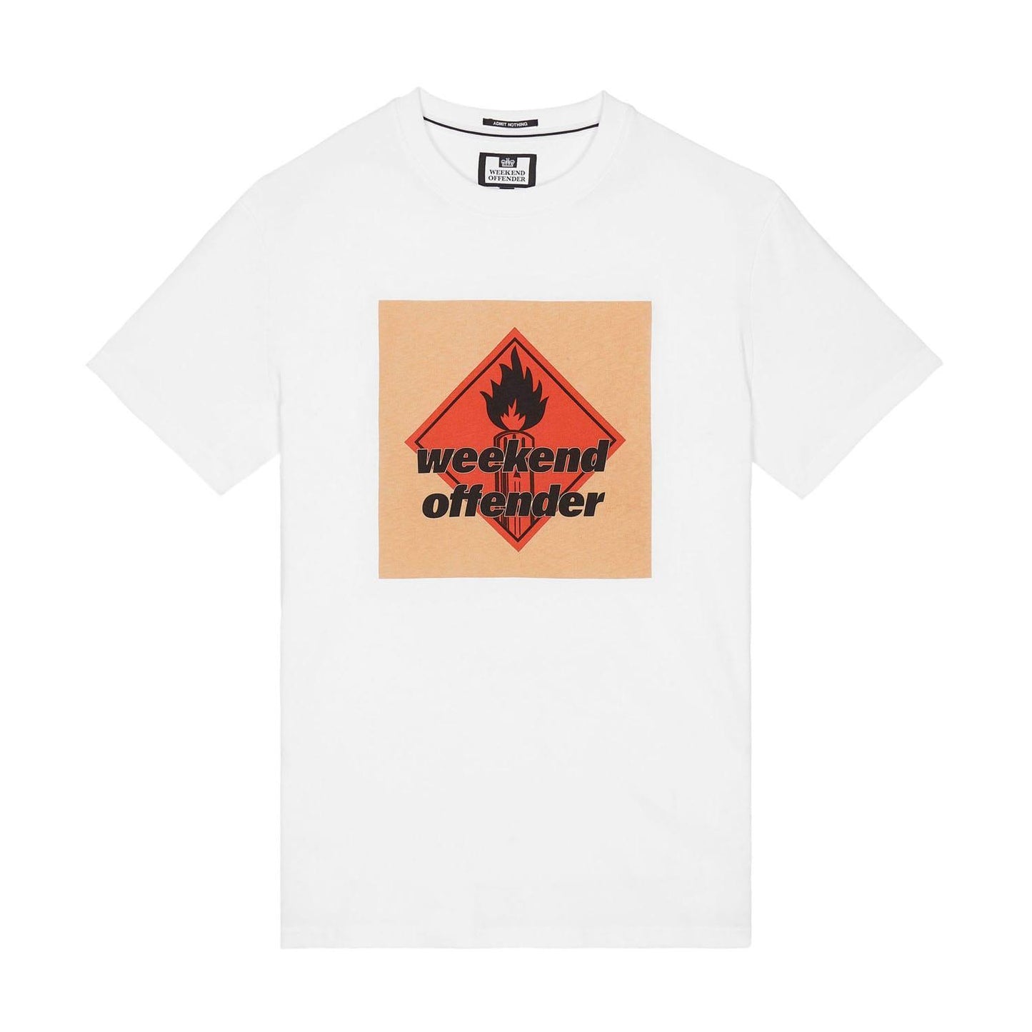 White - Front - Weekend Offender Mens Blue Lines Massive Attack T-Shirt