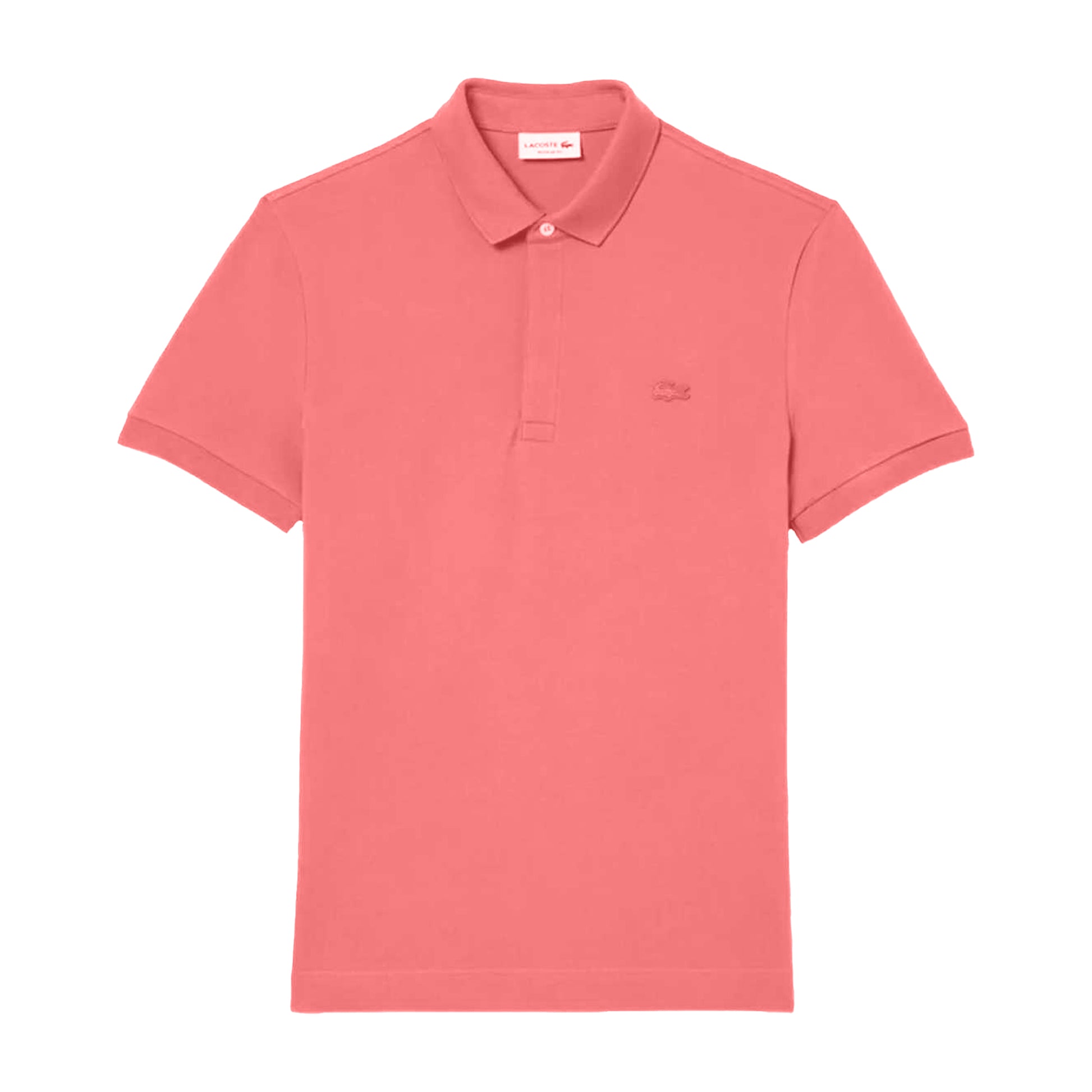 Red - Front - Lacoste Mens Paris Pique Regular Polo Shirt