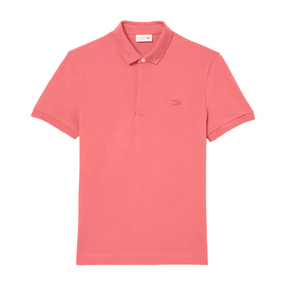 Red - Front - Lacoste Mens Paris Pique Regular Polo Shirt