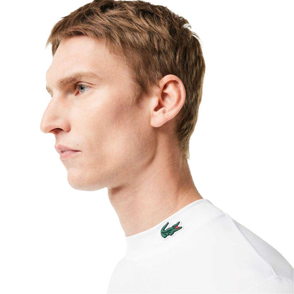 White - Lifestyle - Lacoste Mens Ultra Dry Long-Sleeved Sports T-Shirt