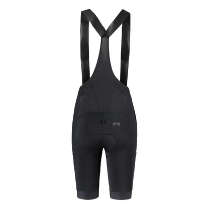 Black - Back - dhb Mens Trail Cycling Bib Shorts