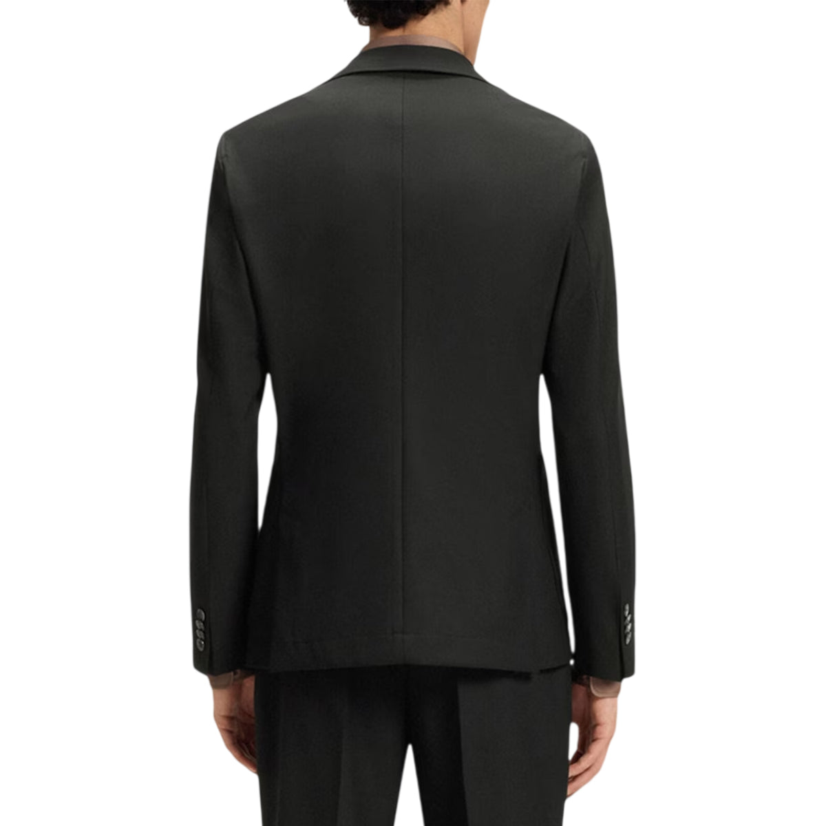 Black - Back - Boss Mens Lapel Collar Regular Blazer