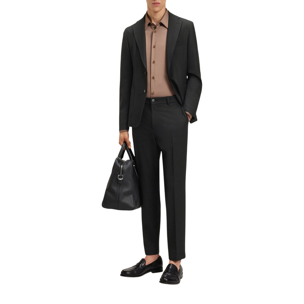 Black - Pack Shot - Boss Mens Lapel Collar Regular Blazer