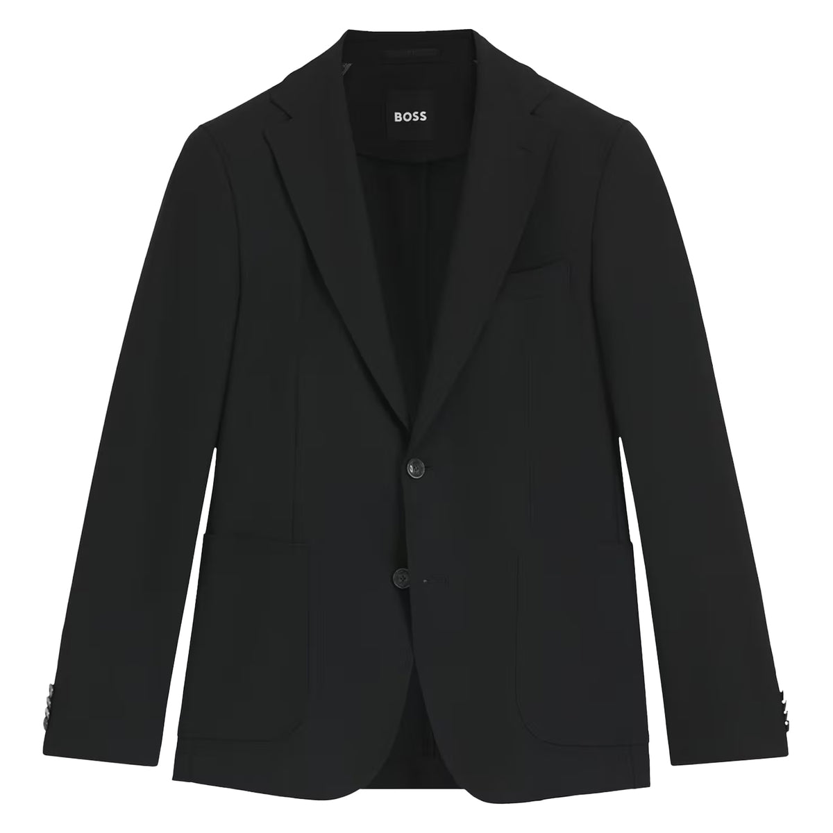 Black - Front - Boss Mens Lapel Collar Regular Blazer