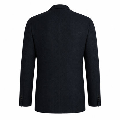 Dark Blue - Back - Boss Mens C Jaye Herringbone Regular Formal Blazer